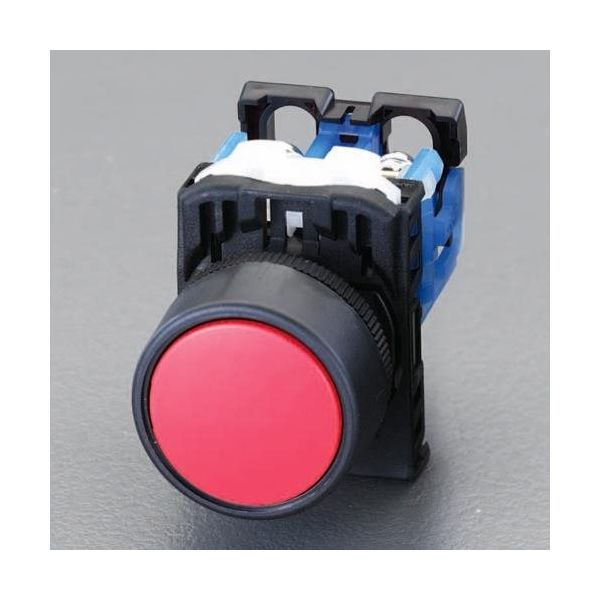 エスコ 22/25mm 押しボタンスイッチ(オルタネイト形/赤) EA940D-196 1セット(3個)（直送品）