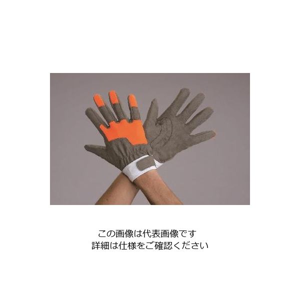 エスコ [L] 手袋(レスキュー・合成革) EA353BK-2 1セット(2双)（直送品）