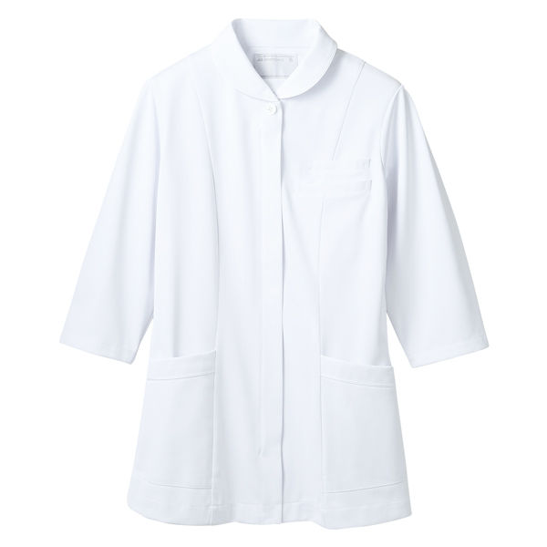 住商モンブラン ナースジャケット（7分袖） 医療白衣 レディス 白 L 73-1691（直送品）