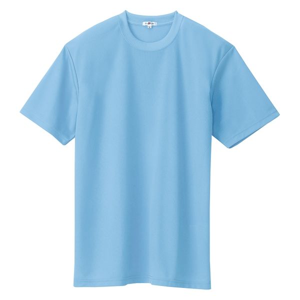 アイトス（AITOZ） 吸汗速乾（クールコンフォート）半袖Tシャツ（ポケット無し）（男女兼用） サックス M 10574-007（直送品）