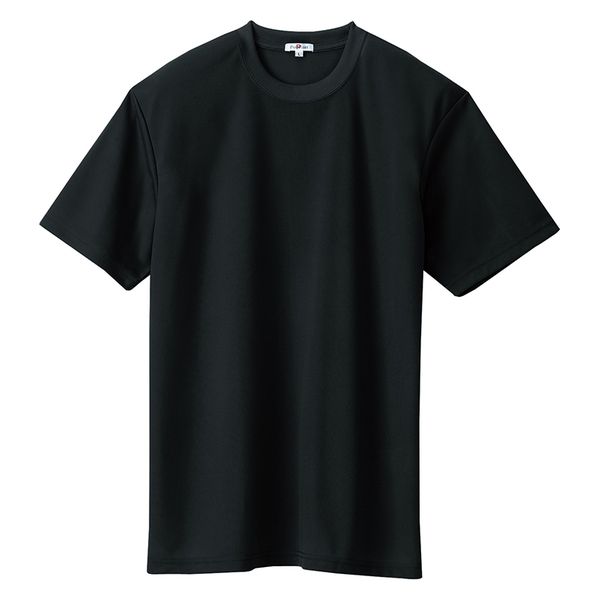 アイトス（AITOZ） 吸汗速乾（クールコンフォート）半袖Tシャツ（ポケット無し）（男女兼用） ブラック 4L 10574-010（直送品）