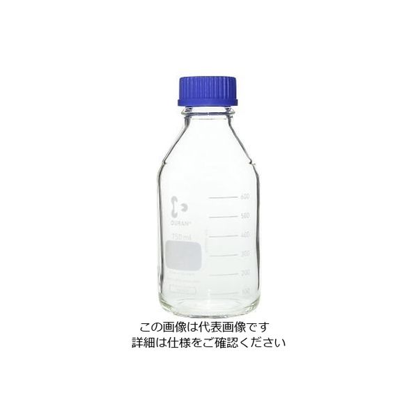 アズワン ねじ口瓶丸型白(デュラン(R)) 青キャップ付 750mL 2-077-10 1本（直送品）