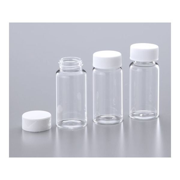 ガラスシンチレーションバイアル (20mL) キャップ別包装 PPキャップ/パルプ・アルミニウムライナー 03-337-15 1箱(500個)（直送品）