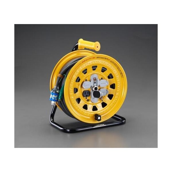 エスコ AC125V/15A/30m コードリール(漏電遮断付) EA815D-30A 1台(1個)(直送品)