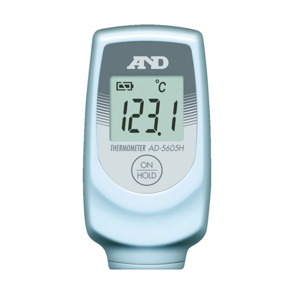 エー・アンド・デイ A&D 熱電対温度計(Kタイプ) 測定温度範囲ー50~200°C オートパワーオフ機能付 AD5605H 1個 392-2049（直送品）