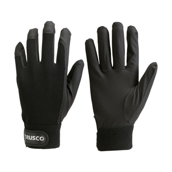 トラスコ中山 TRUSCO PU薄手手袋エンボス加工 ブラック M TPUM-B-M 1双 400-4701（直送品）