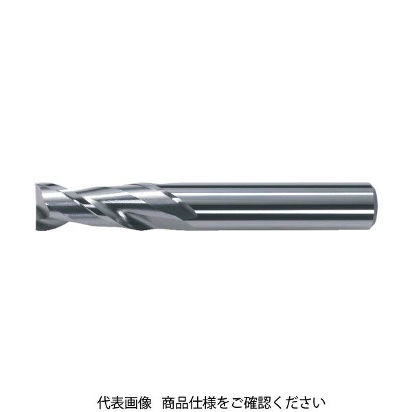 三菱マテリアル 三菱K 2枚刃アルミ加工用 超硬スクエアエンドミルミディアム刃長(M)2.5mm C2MAD0250 1本 659-1523（直送品）