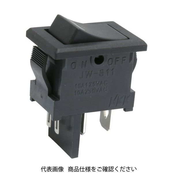 NKKスイッチズ 照光式ロッカスイッチ JWーSシリーズ 単極ONーOFF 赤 JW-S11RKKR 1個 413-2041（直送品）