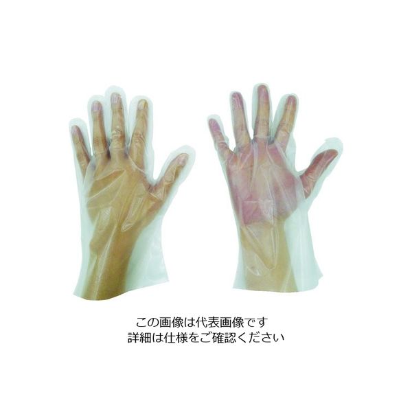 東京パック エンボス手袋五本絞りエコノミー化粧箱M (200枚入) EEK-M 1箱(200枚) 422-3969（直送品）