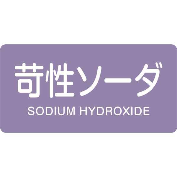 日本緑十字社 JIS配管識別明示ステッカー＜ヨコタイプ＞ HY-606S 「苛性ソーダ」 10枚1組 383606（直送品）