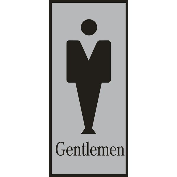 日本緑十字社 トイレプレート トイレー340-1 「Gentlemen」 206051 1セット（2枚）（直送品）