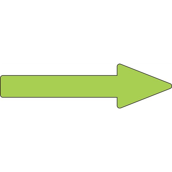 日本緑十字社 配管識別方向表示ステッカー 貼矢19 「→」 蛍光緑 10枚1組 193119 1セット(20枚:10枚×2組)（直送品）