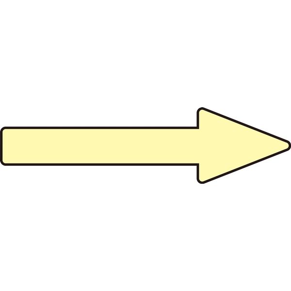 日本緑十字社 配管識別方向表示ステッカー 貼矢26 「→」 蛍光黄 10枚1組 193426 1セット（50枚：10枚×5組）（直送品）