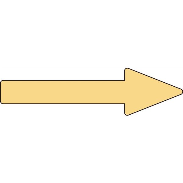 日本緑十字社 配管識別方向表示ステッカー 貼矢62 「→」 薄い黄 10枚1組 193262 1セット（20枚：10枚×2組）（直送品）