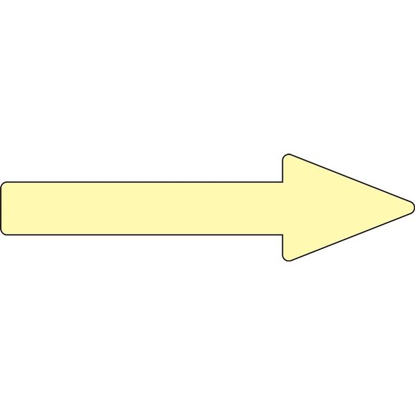 日本緑十字社 配管識別方向表示ステッカー 貼矢23 「→」 蛍光黄 10枚1組 193123 1セット(20枚:10枚×2組)（直送品）