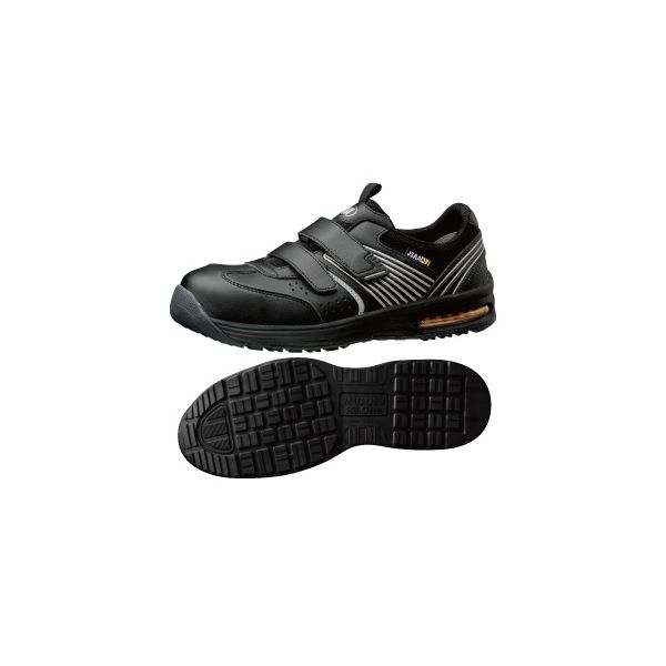 ミドリ安全 JSAA認定 耐滑 作業靴 プロスニーカー ISA805 静電 22.0cm ブラック 2125043303 1足（直送品）