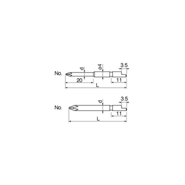 日東工器 NKビット 4Dビット 00X2X64 30816 1セット(10本)（直送品）