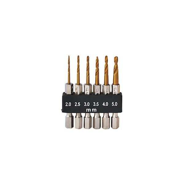 GREATTOOL 6pcs. ショートタイプ下穴錐 GTTS-6 4904781381234（直送品）