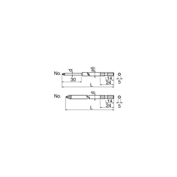 日東工器 NKビット 31ビット 1X6X70 30846 1セット(10本)（直送品）