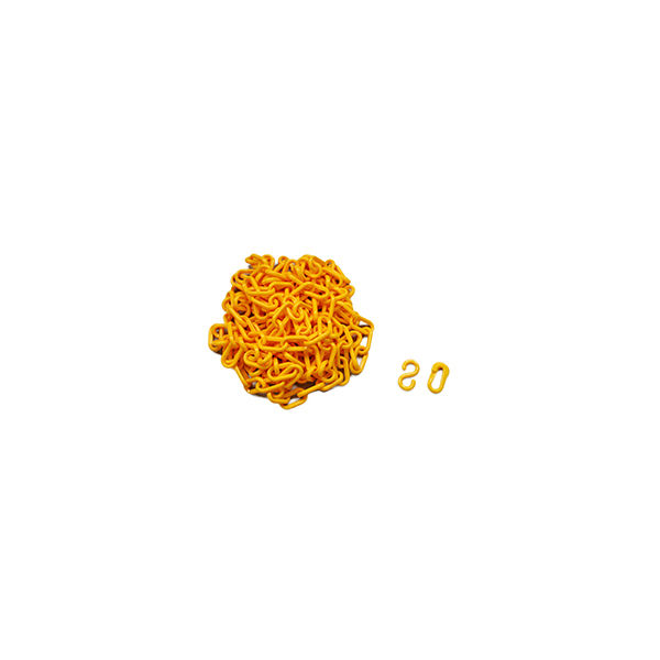 ハイロジック プラスチックチェーン#8×3m黄色スクリージョイント付 00096102-001 1セット（直送品）