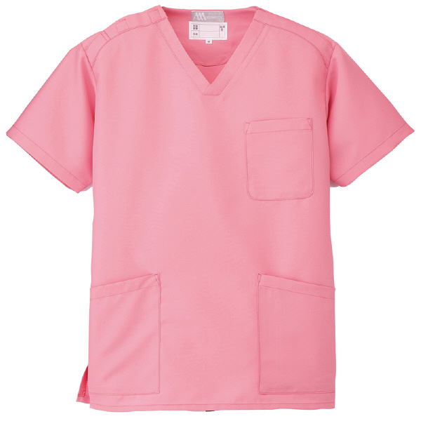 AITOZ（アイトス） スクラブ（男女兼用） 医療白衣 半袖 ピンク 4L 861400-060（直送品）