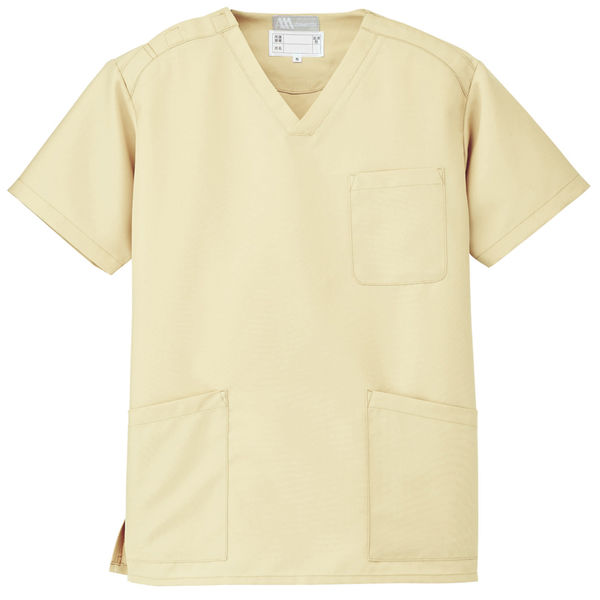 AITOZ（アイトス） スクラブ（男女兼用） 医療白衣 半袖 レモンイエロー SS 861405-119（直送品）