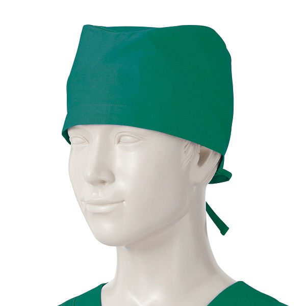 ＫＡＺＥＮ 手術帽子・後ろヒモ式（2枚入） 197-92 グリーン フリーサイズ 医療介護現場向け雑貨 　（直送品）