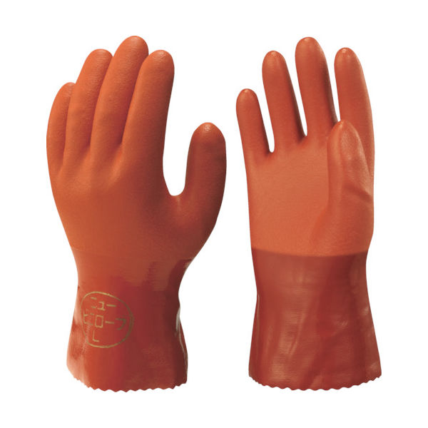 ショーワ 塩化ビニール手袋 まとめ買い 簡易包装ニュービニローブ(10双入) オレンジ Lサイズ NO610-L10P 1袋(10双)（直送品）