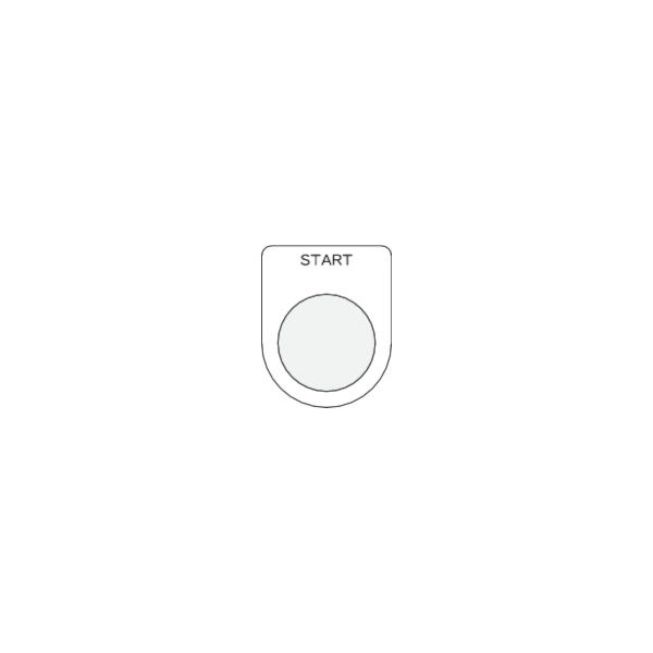 アイマーク（AIMARK） IM 押ボタン/セレクトスイッチ（メガネ銘板） START 黒 φ30.5 P30-35 1枚 438-4954（直送品）