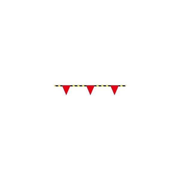 ユニット トラロープ付三角旗(旗9連) 372-73 1本（直送品）