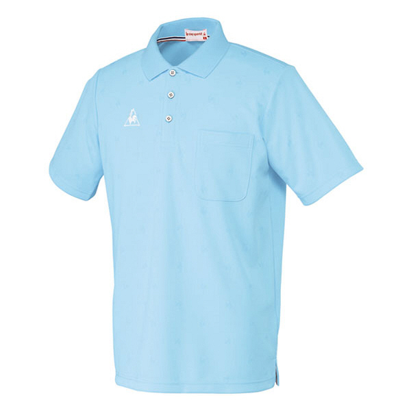 ルコックスポルティフ　介護ウェア　ポロシャツ（男女兼用）　アクア　S　UZL3013　（直送品）