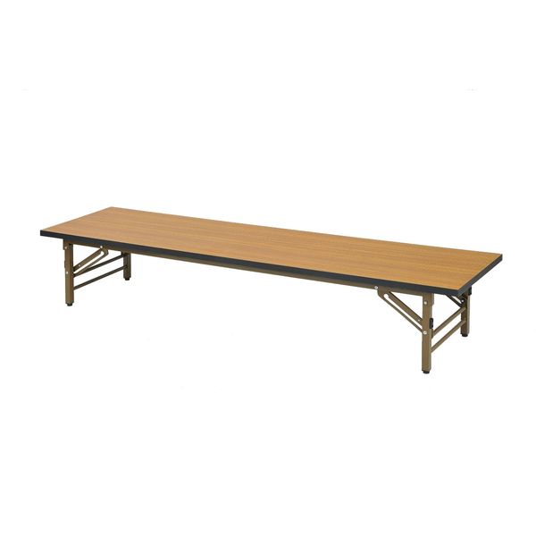 YAMAZEN　会議用テーブル　ブラウン　幅1800×奥行450×高さ330mm　1台　（直送品）