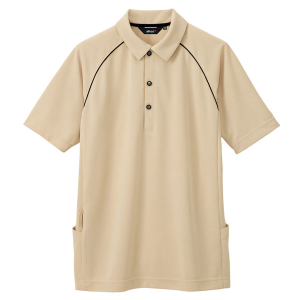 AITOZ（アイトス） バックサイドポケット付半袖ポロシャツ メンズ ベージュ M AZ-7663-002（直送品）