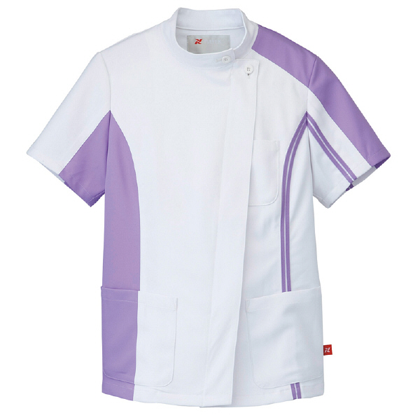 AITOZ（アイトス） レディースKCコート レディス医務衣 医療白衣 半袖 ラベンダー LL 862002-069（直送品）