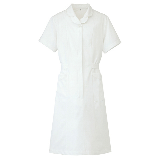 AITOZ（アイトス） ワンピース（女性用） ナース服 医療白衣 半袖 ホワイト M 861112-001（直送品）