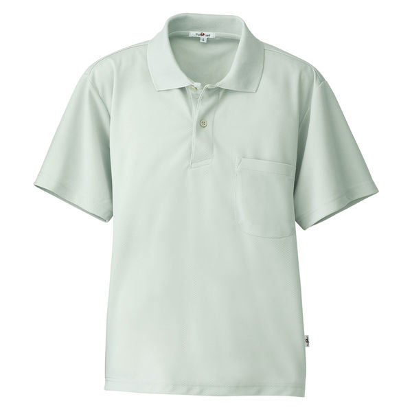 AITOZ（アイトス） 半袖ポロシャツ（男女兼用） 介護ユニフォーム グレー 6L AZ-10579-004（直送品）