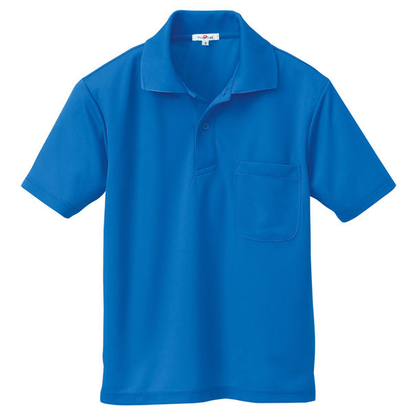 AITOZ（アイトス） 半袖ポロシャツ（男女兼用） 介護ユニフォーム ロイヤルブルー L AZ-10579-006（直送品）
