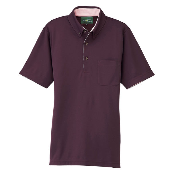 AITOZ（アイトス） 制電半袖ポロシャツ（男女兼用） 介護ユニフォーム チョコレート 4L AZ-50006-062（直送品）