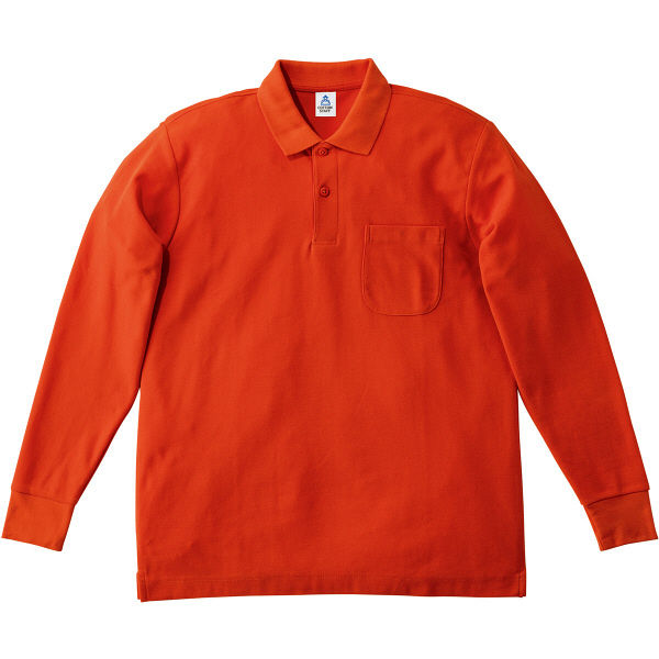 ボンマックス ポケット付CVC鹿の子ドライポロシャツ オレンジ L MS3115-13（直送品）