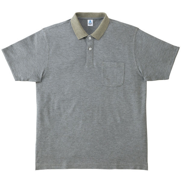 ボンマックス 2WAYカラーポロシャツ 杢グレー L MS3116-2（直送品）