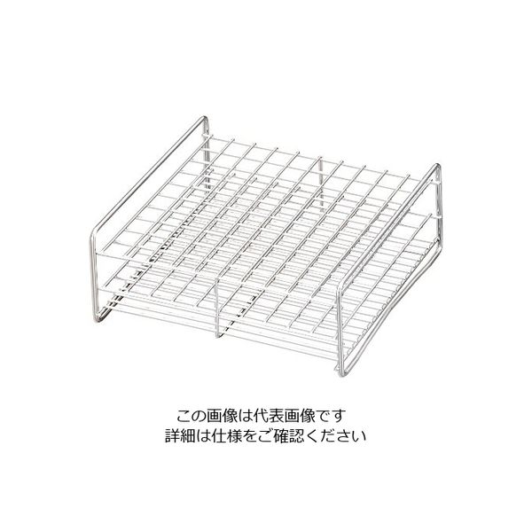 サンポー ステンレス試験管立 配列:10×10 サイズ:□15mm 13-100L 1台(1個) 2-9502-14（直送品）