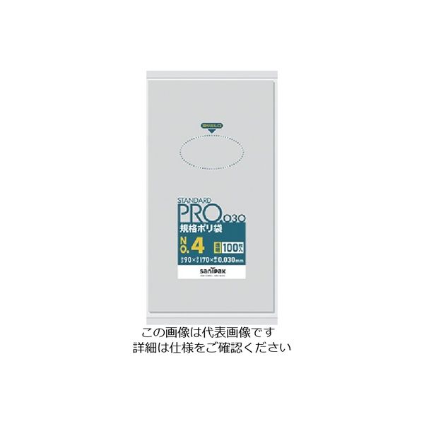 日本サニパック サニパック スタンダードポリ袋4号(0.03mm) L04 1袋(100枚) 469-3477（直送品）