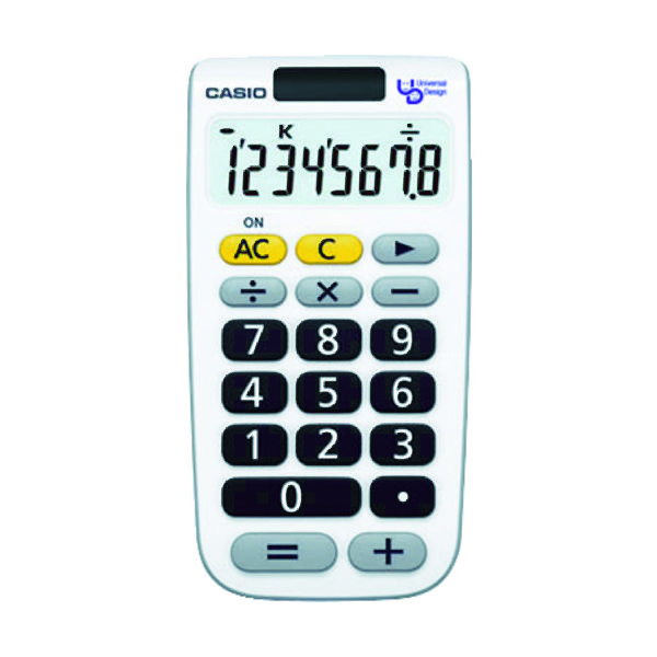 カシオ計算機 カシオ 電卓(ユニバーサルデザイン) NU-8A-N 1台(1個) 470-3278（直送品）