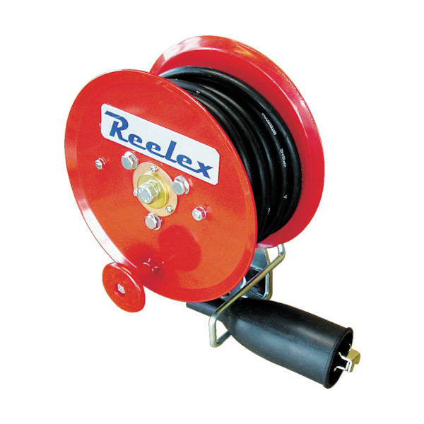 中発販売 Reelex 手動巻アースリール 5.5SQ×10m 50Aアースクリップ付 ER-810M 1台 481-2174（直送品）