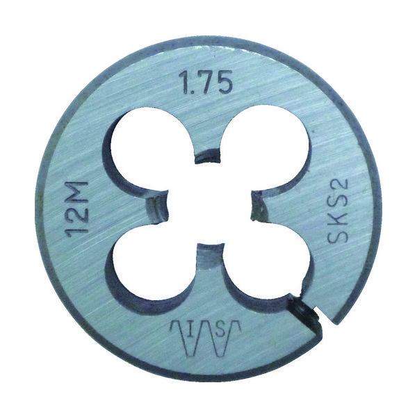 イシハシ精工 IS ねじ切り丸ダイス メートルねじ・細目 38径 M12X1.5 IS-RD-38-M12X1.5 1個 484-7784（直送品）
