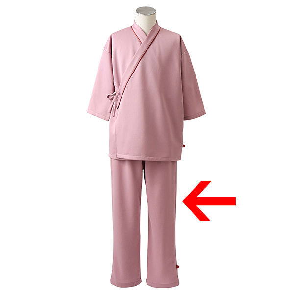 住商モンブラン 検診衣（パンツ） 検査着 患者衣 男女兼用 ピンク LL 79-511 1枚（直送品）