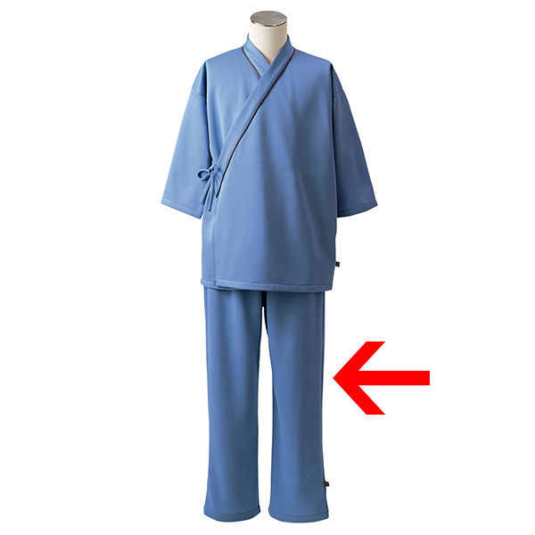 住商モンブラン 検診衣（パンツ） 検査着 患者衣 男女兼用 ブルー S 79-513 1枚（直送品）