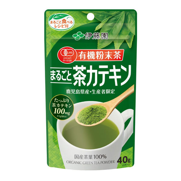 【水出し可】伊藤園 有機粉末茶 丸ごと茶カテキン 1袋（40g）