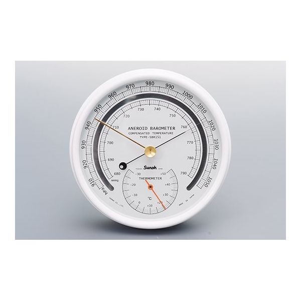 三王 高精度アネロイド型気圧計(汎用タイプ) TYPE SBR-151 JK 1個 64-7814-15（直送品）