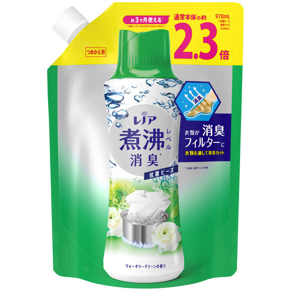 レノア 超消臭 抗菌ビーズ ウォータリーグリーン 詰め替え 特大 970ｍL 1個 抗菌 P＆G 【リニューアル】